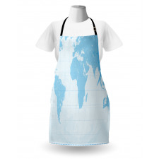 Old Compass Blue Grunge Apron