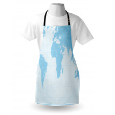 Old Compass Blue Grunge Apron