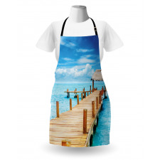 Tropic Seascape Wooden Jetty Apron