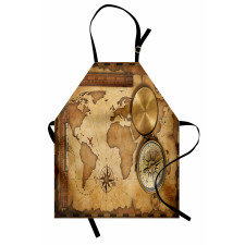 Aged Antique Treasure Map Apron