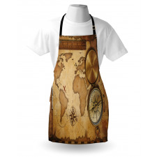 Aged Antique Treasure Map Apron