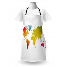 Continents World Watercolor Apron