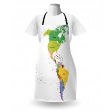 Haritalar Mutfak Önlüğü Kuzey Güney Amerika