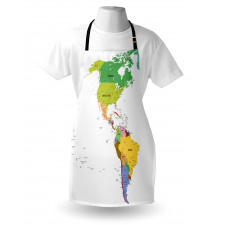 Haritalar Mutfak Önlüğü Kuzey Güney Amerika
