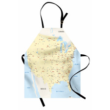 Haritalar Mutfak Önlüğü Öğretici Grafik Harita