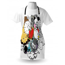 Animal Food Crazy Doodle Apron