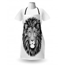 Wild Hipster Lion Glasses Apron