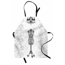 Monochrome Design Swirl Apron