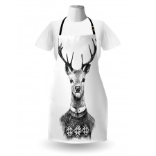 Deer Nordic Sweater Xmas Apron