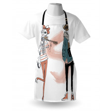 Urban Cat Dog Characters Apron