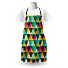 Vibrant Triangles Grunge Apron