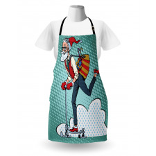 Pop Art Hipster Santa Apron