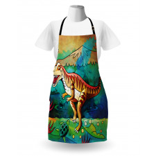 Colorful Velociraptor Apron