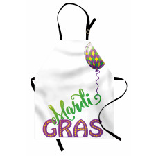 Cartoon Mardi Gras Apron