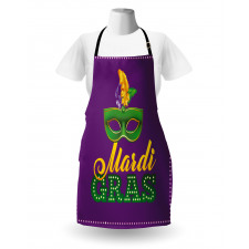 Green Mask Feathers Apron