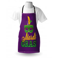 Green Mask Feathers Apron