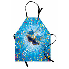 Colorful Dots Swirls Apron