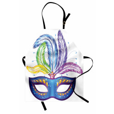 Blue Venetian Mask Apron