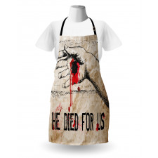 Bloody Hand Nailed Sketch Apron