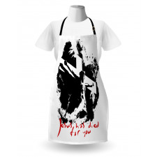 Grunge Black and White Apron