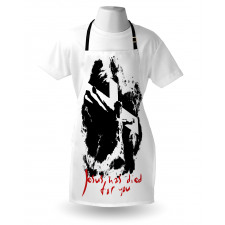 Grunge Black and White Apron