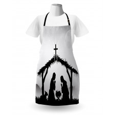 Black Silhouette Barn Sheep Apron