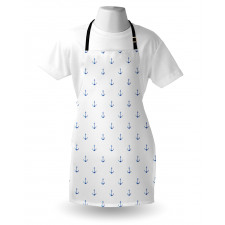 Vivid Blue Anchor Apron