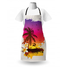 Tropical Beach Sunset Apron