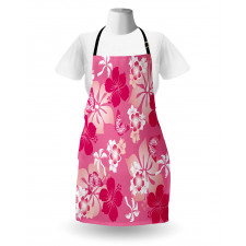 Pink Hibiscus Butterflies Apron