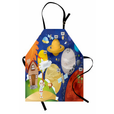 Cartoon Outer Space Apron