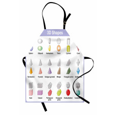 3D Shapes School Theme Apron