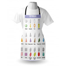 3D Shapes School Theme Apron