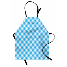 Blue and White Plaid Apron