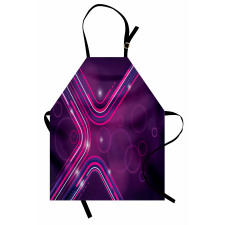 Purple Lines Circles Apron