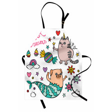 Pug Mermaid Wish Apron