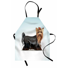 Bow Head Meshed Colors Apron