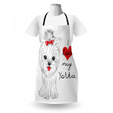 I Love My Yorkie Terrier Apron