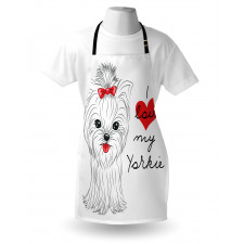 I Love My Yorkie Terrier Apron