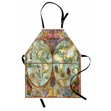 Vintage World Map Apron