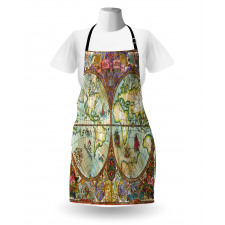 Vintage World Map Apron