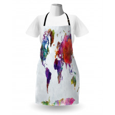 Colorful World Map Apron