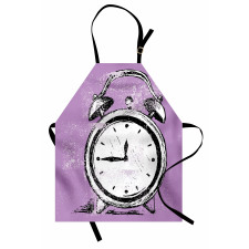 Retro Alarm Clock Grunge Apron