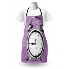 Retro Alarm Clock Grunge Apron