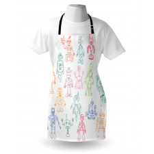 Robots Performing Tasks Apron