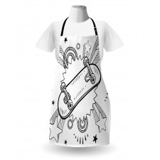 Skateboard Pop Art Style Apron