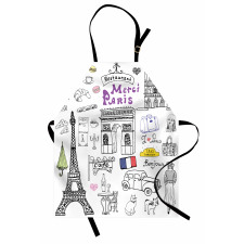 Eiffel Tower Beret Taxi Apron