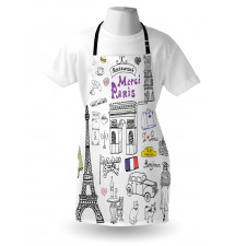 Eiffel Tower Beret Taxi Apron