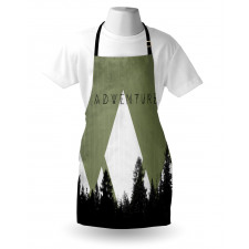 Forest Halftone Style Apron