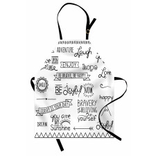 Various Happy Words Theme Apron