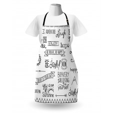 Various Happy Words Theme Apron